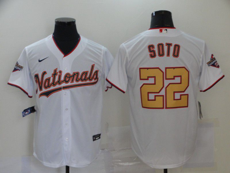 Men Washington Nationals #22 Soto White 2020 Game MLB Jerseys->boston red sox->MLB Jersey